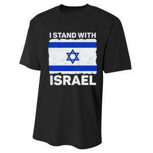 Israel Flag Patriotic Israel I Stand With Israel Performance Sprint T-Shirt