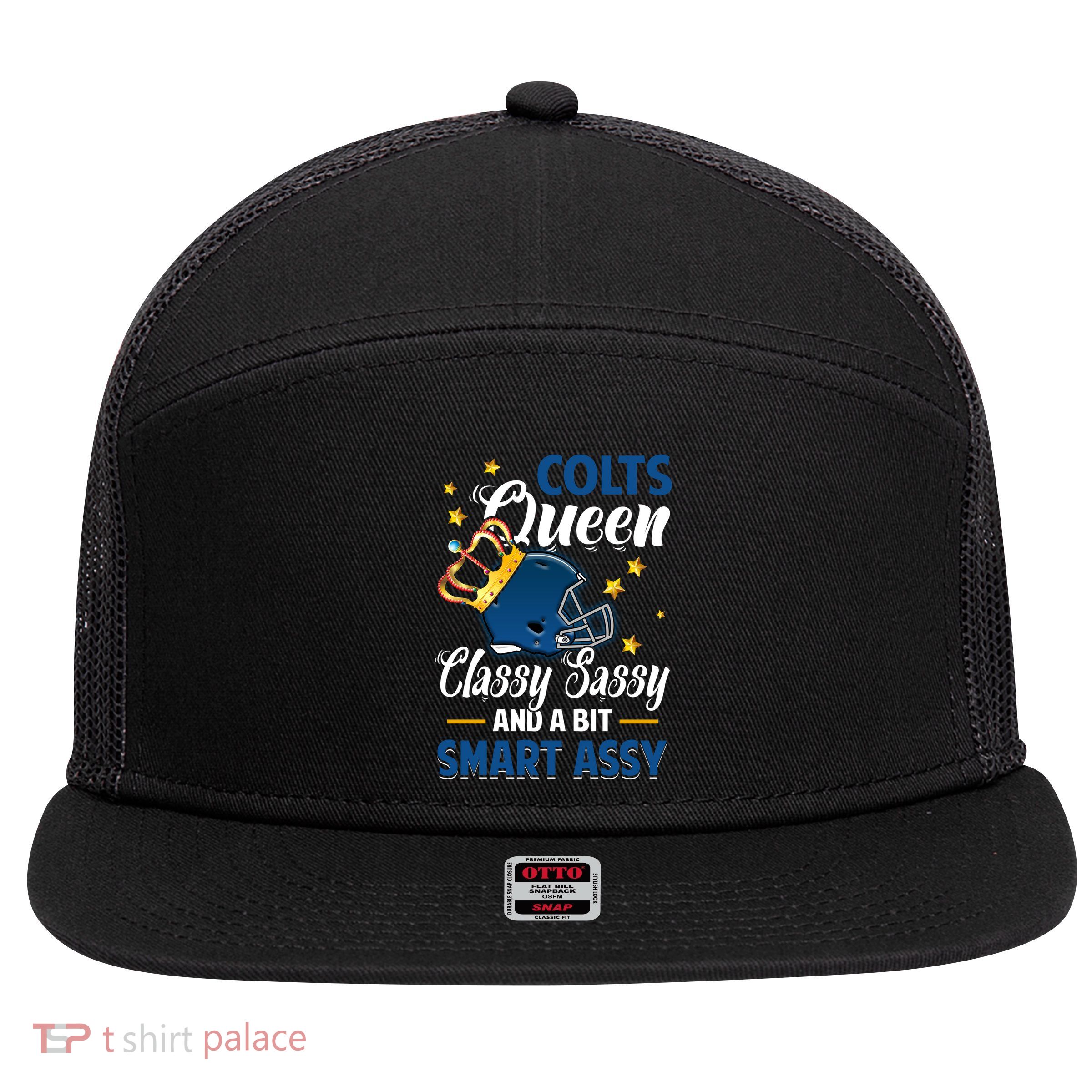 Indianapolis Football Queen Classy Sassy And A Bit Smart Assy 7 Panel Mesh Trucker Snapback Hat