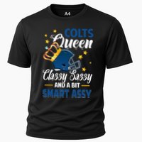 Indianapolis Football Queen Classy Sassy And A Bit Smart Assy Cooling Performance Crew T-Shirt