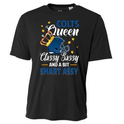 Indianapolis Football Queen Classy Sassy And A Bit Smart Assy Cooling Performance Crew T-Shirt