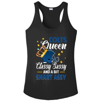 Indianapolis Football Queen Classy Sassy And A Bit Smart Assy Ladies PosiCharge Competitor Racerback Tank