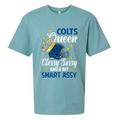 Indianapolis Football Queen Classy Sassy And A Bit Smart Assy Sueded Cloud Jersey T-Shirt