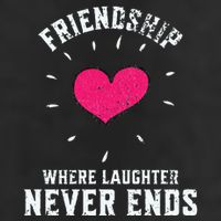 Inspirational Friendship Quotes Sayings Laughter Never Ends 7 Panel Mesh Trucker Snapback Hat