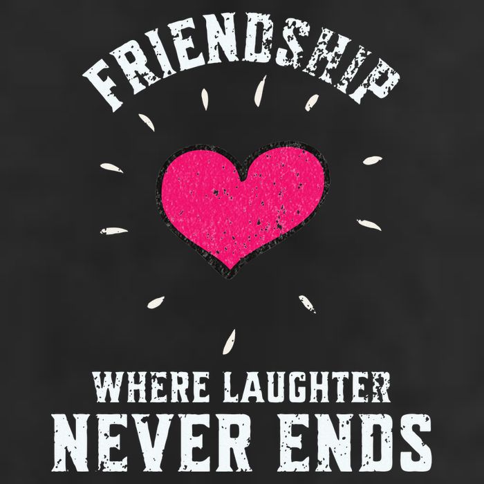 Inspirational Friendship Quotes Sayings Laughter Never Ends 7 Panel Mesh Trucker Snapback Hat