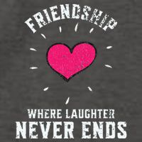 Inspirational Friendship Quotes Sayings Laughter Never Ends Vector Backpack