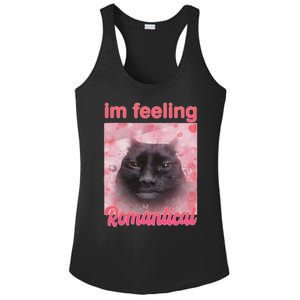 IM Feeling Romantical Funny Silly Staring Cat Meme Ladies PosiCharge Competitor Racerback Tank