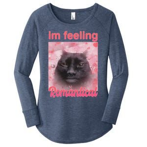 IM Feeling Romantical Funny Silly Staring Cat Meme Women's Perfect Tri Tunic Long Sleeve Shirt