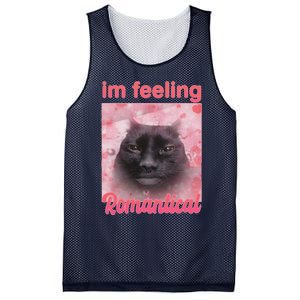 IM Feeling Romantical Funny Silly Staring Cat Meme Mesh Reversible Basketball Jersey Tank