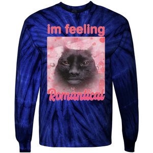 IM Feeling Romantical Funny Silly Staring Cat Meme Tie-Dye Long Sleeve Shirt