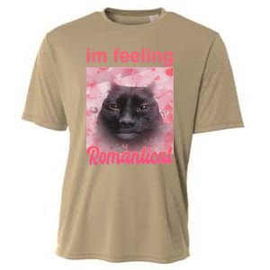 IM Feeling Romantical Funny Silly Staring Cat Meme Cooling Performance Crew T-Shirt