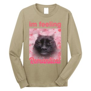 IM Feeling Romantical Funny Silly Staring Cat Meme Long Sleeve Shirt