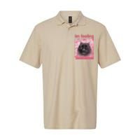 IM Feeling Romantical Funny Silly Staring Cat Meme Softstyle Adult Sport Polo