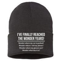 Ive Finally Reached The Wonder Years Funny Sustainable Knit Beanie