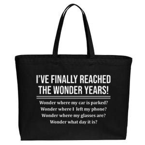 Ive Finally Reached The Wonder Years Funny Cotton Canvas Jumbo Tote