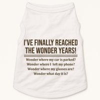 Ive Finally Reached The Wonder Years Funny Doggie Tank