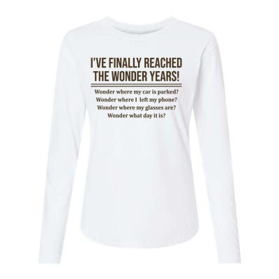 Ive Finally Reached The Wonder Years Funny Womens Cotton Relaxed Long Sleeve T-Shirt