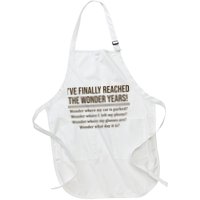 Ive Finally Reached The Wonder Years Funny Full-Length Apron With Pockets