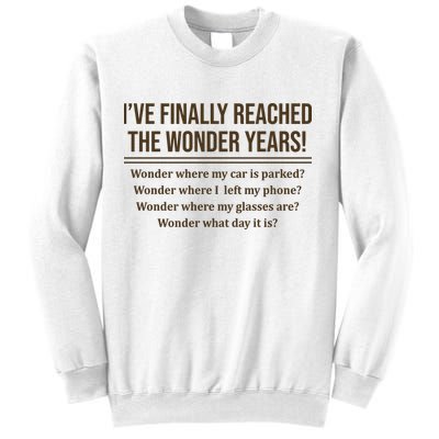 Ive Finally Reached The Wonder Years Funny Sweatshirt