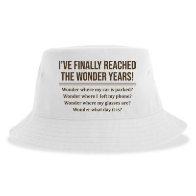 Ive Finally Reached The Wonder Years Funny Sustainable Bucket Hat