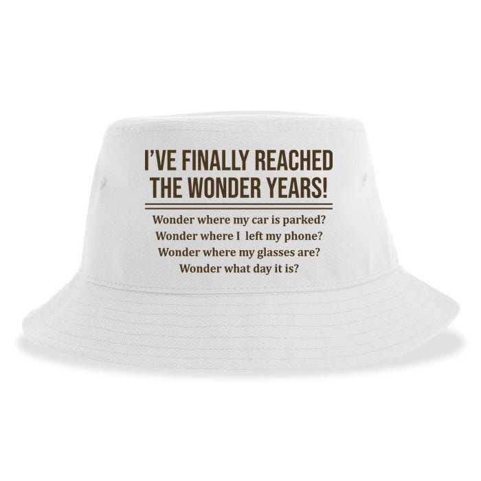 Ive Finally Reached The Wonder Years Funny Sustainable Bucket Hat
