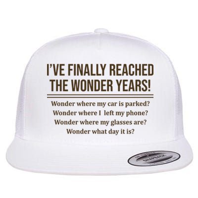 Ive Finally Reached The Wonder Years Funny Flatbill Hat