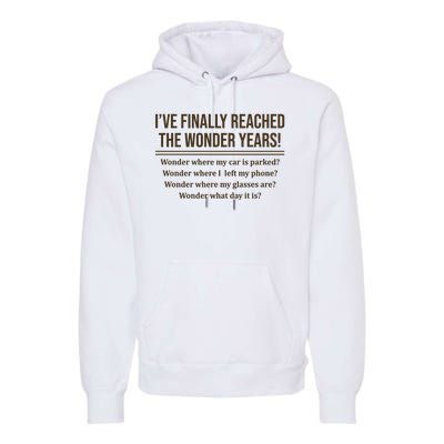 Ive Finally Reached The Wonder Years Funny Premium Hoodie