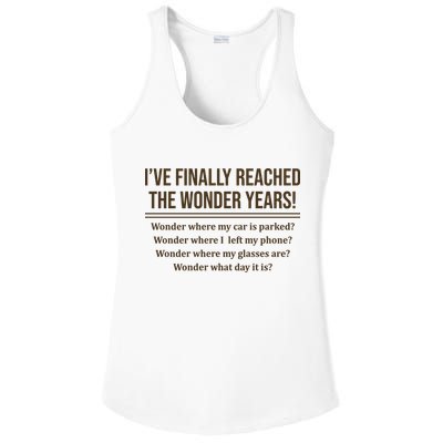 Ive Finally Reached The Wonder Years Funny Ladies PosiCharge Competitor Racerback Tank