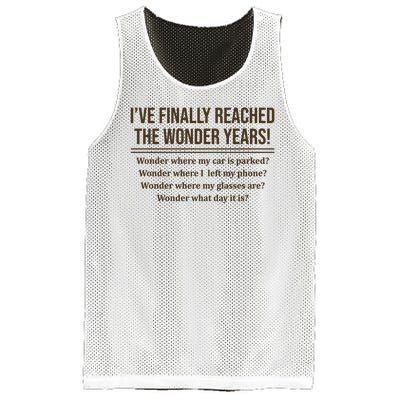 Ive Finally Reached The Wonder Years Funny Mesh Reversible Basketball Jersey Tank