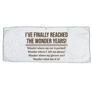 Ive Finally Reached The Wonder Years Funny Large Microfiber Waffle Golf Towel