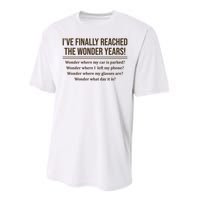 Ive Finally Reached The Wonder Years Funny Performance Sprint T-Shirt