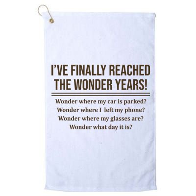 Ive Finally Reached The Wonder Years Funny Golf Towel