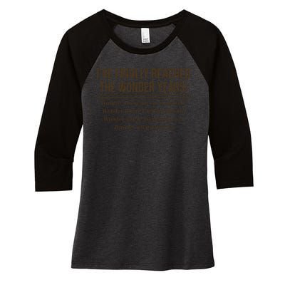 Ive Finally Reached The Wonder Years Funny Women's Tri-Blend 3/4-Sleeve Raglan Shirt