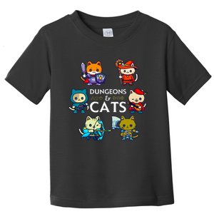 It's Fine RPG Gamer Cat D20 Dice Fail Funny Nerdy Geek Toddler T-Shirt