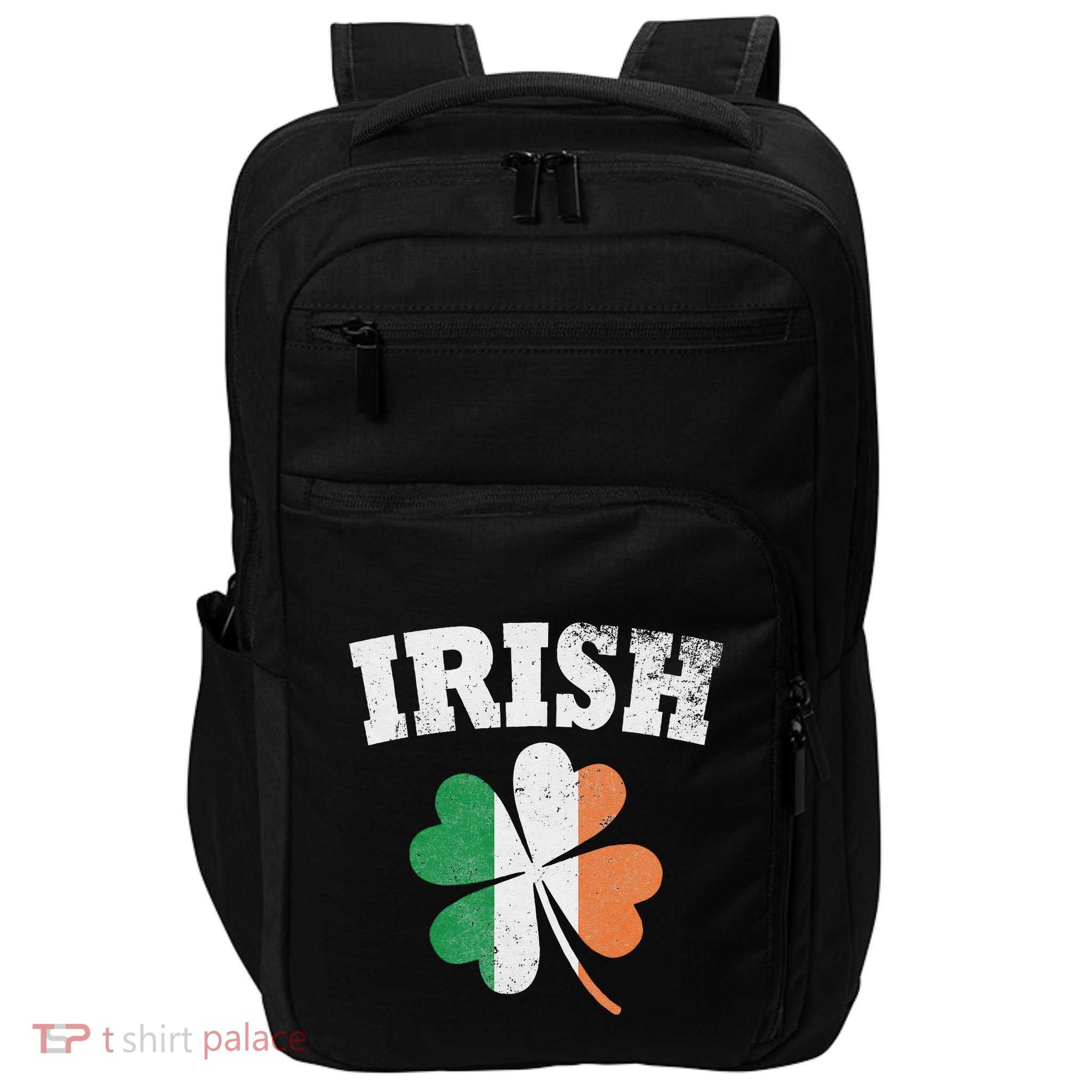 Ireland Flag Shamrock St PatrickS Day Lucky Clover Irish Impact Tech Backpack