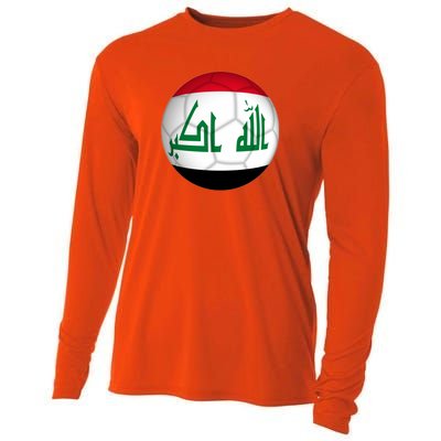 Iraqi Futbol Soccer Team Cooling Performance Long Sleeve Crew