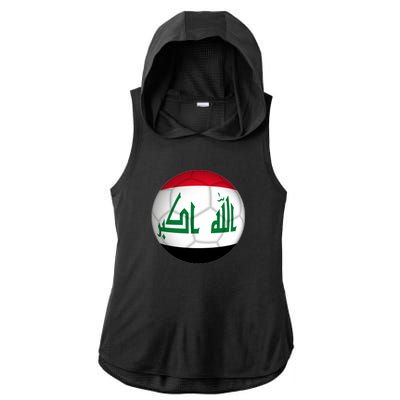 Iraqi Futbol Soccer Team Ladies PosiCharge Tri-Blend Wicking Draft Hoodie Tank