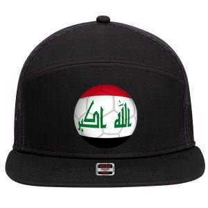 Iraqi Futbol Soccer Team 7 Panel Mesh Trucker Snapback Hat