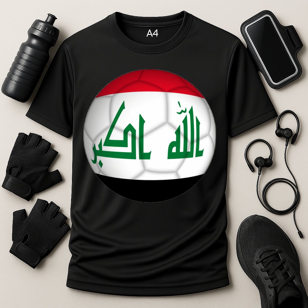 Iraqi Futbol Soccer Team Cooling Performance Crew T-Shirt
