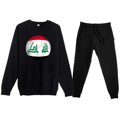 Iraqi Futbol Soccer Team Premium Crewneck Sweatsuit Set