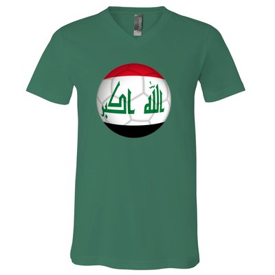 Iraqi Futbol Soccer Team V-Neck T-Shirt