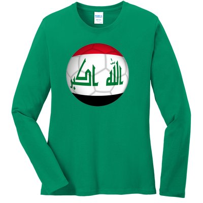 Iraqi Futbol Soccer Team Ladies Long Sleeve Shirt