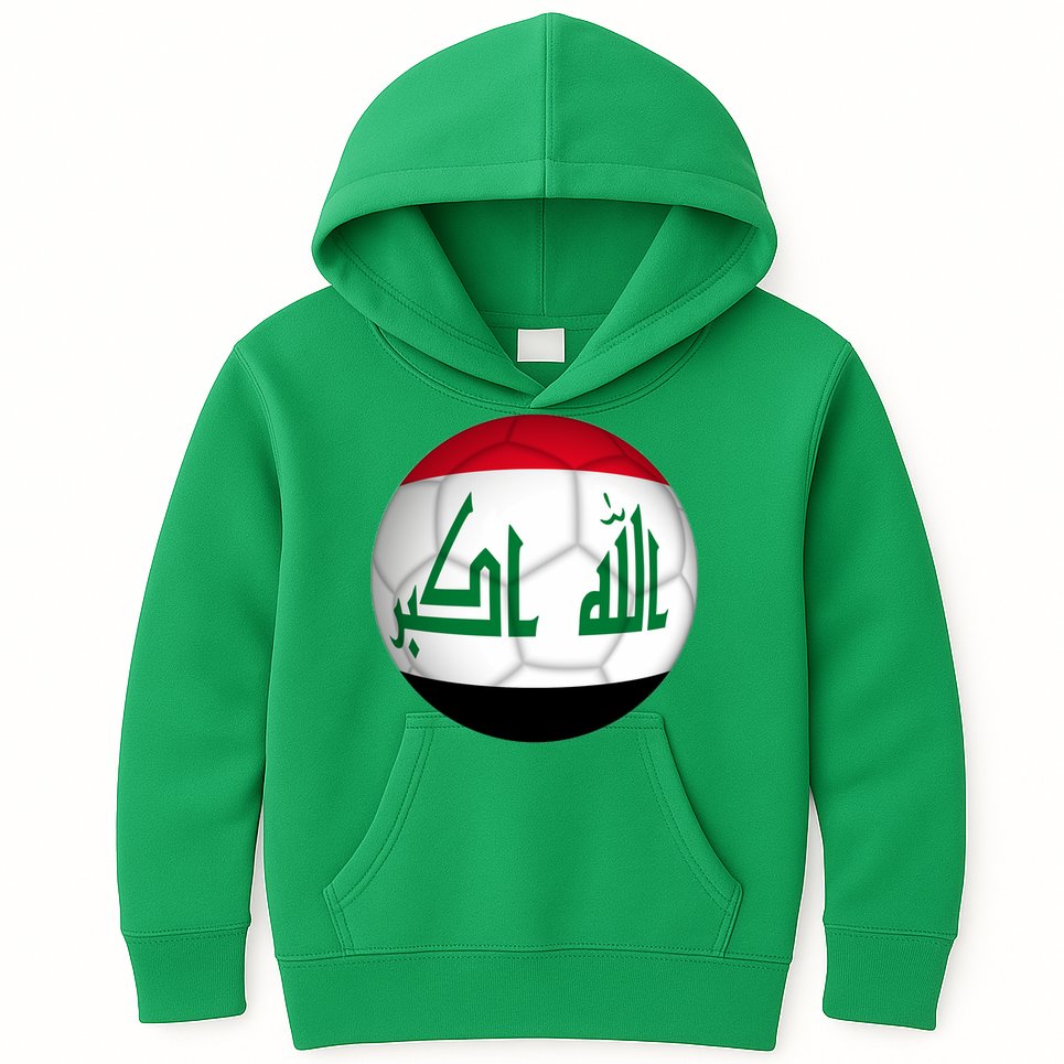 Iraqi Futbol Soccer Team Kids Hoodie