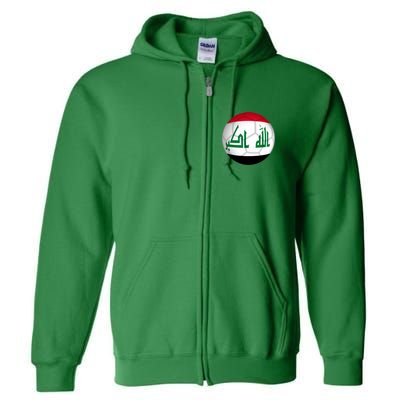 Iraqi Futbol Soccer Team Full Zip Hoodie