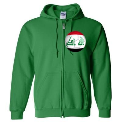 Iraqi Futbol Soccer Team Full Zip Hoodie