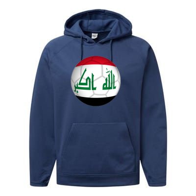 Iraqi Futbol Soccer Team Performance Fleece Hoodie