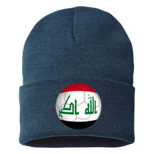 Iraqi Futbol Soccer Team Sustainable Knit Beanie