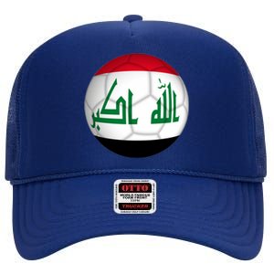 Iraqi Futbol Soccer Team High Crown Mesh Back Trucker Hat