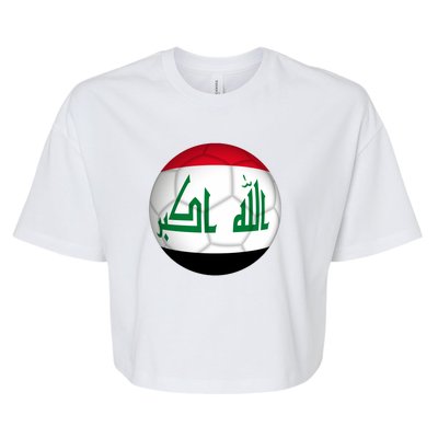 Iraqi Futbol Soccer Team Bella+Canvas Jersey Crop Tee