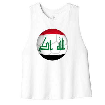 Iraqi Futbol Soccer Team Women's Racerback Cropped Tank