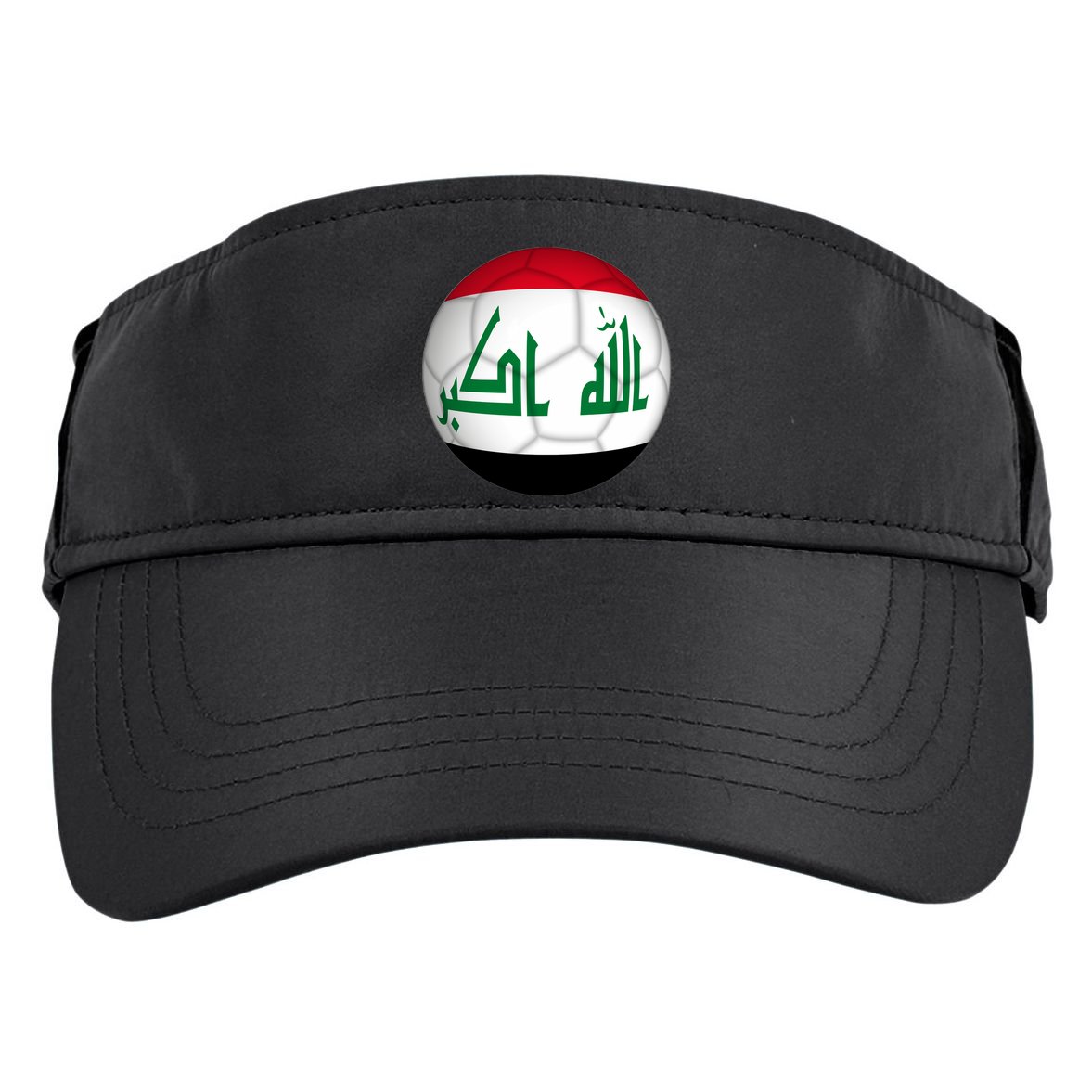 Iraqi Futbol Soccer Team Front And Back Adult Drive Performance Visor